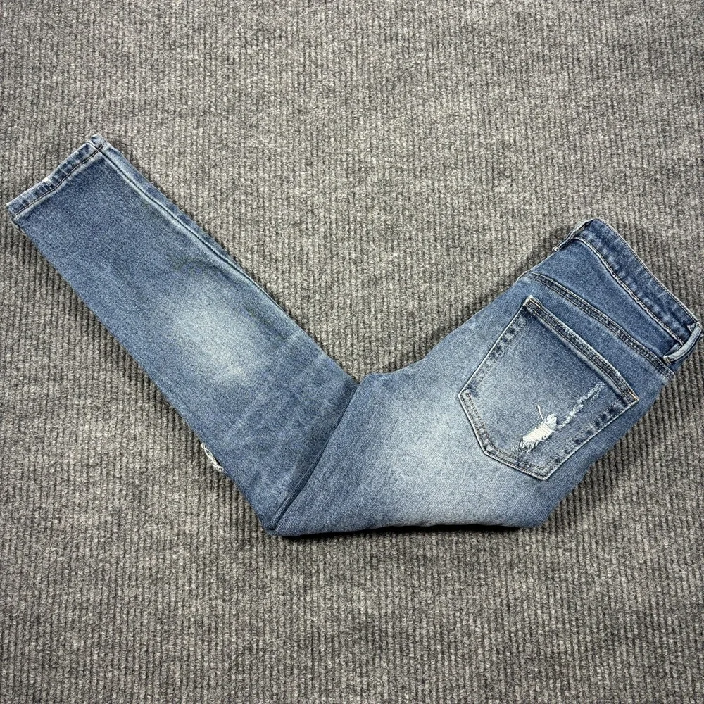 Vintage Almost‎ Famous Distressed Skinny Fit Jeans Women 3 Blue Stretch Comfort